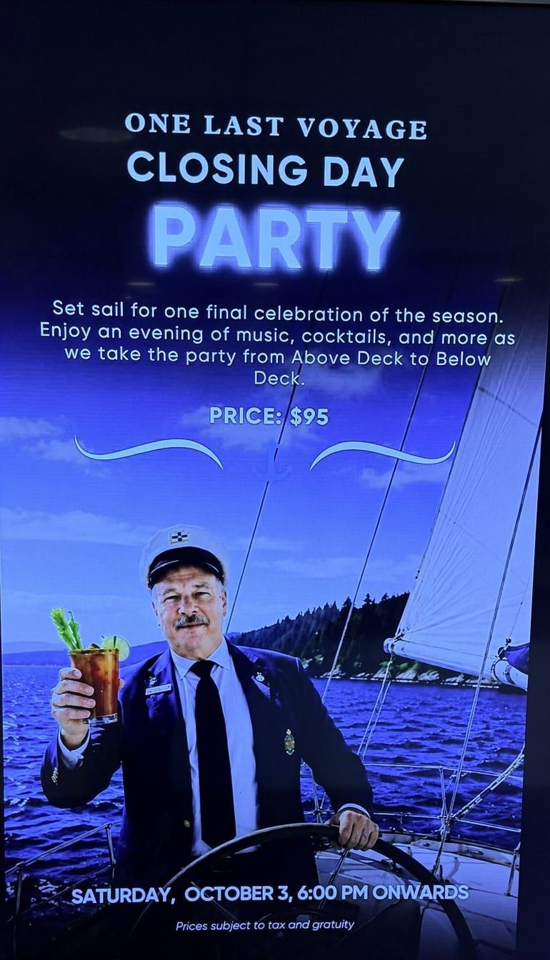 One Last Voyage — closing day party