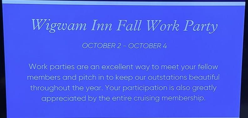Wigwam Inn fall work party