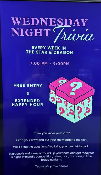 Wednesday night trivia