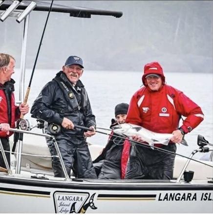 End of season at Langara Island — happy guests, big chinook, humpbacks