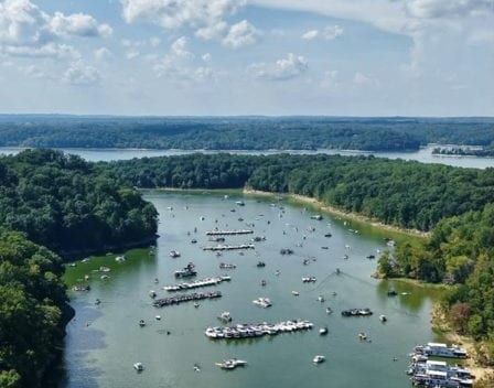 Lake Monroe party cove, Indiana — September 5, 2026