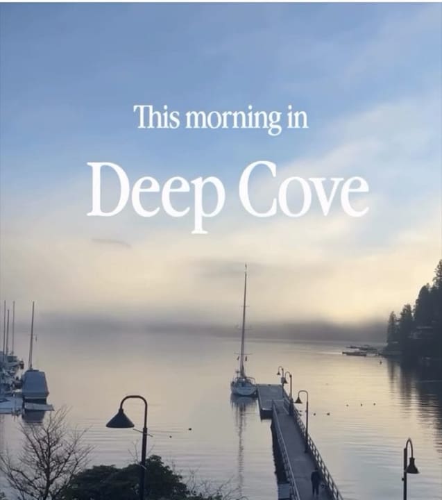 This morning in Deep Cove — coffee and calm